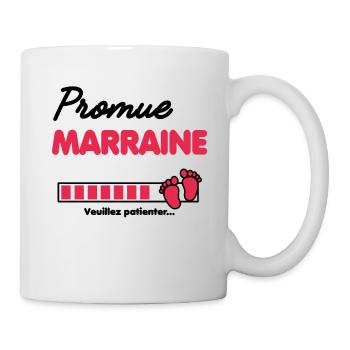 promue Marraine Annonce grossesse Marraine - Mug blanc - blanc - Droite