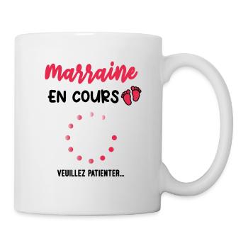 Marraine en cours Annonce grossesse Marraine - Mug blanc - blanc - Droite