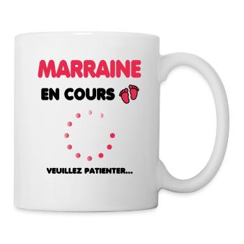 Marraine en cours future Marraine - Mug blanc - blanc - Droite