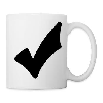 Crochet Emoji Esquisse Dessin Noir - Mug blanc - blanc - Droite