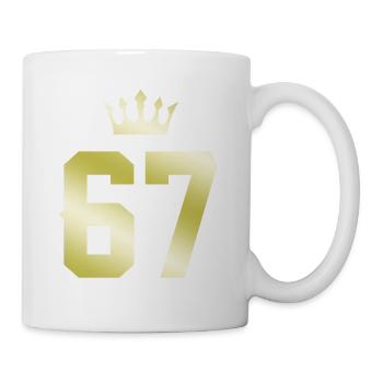 67 Zahl Krone - Tasse - Weiß - Rechts