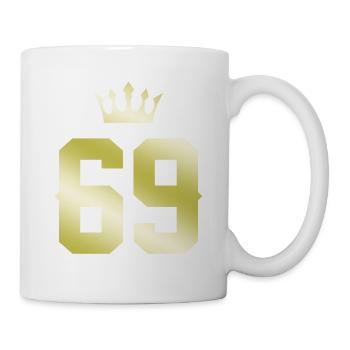 69 Zahl Krone - Tasse - Weiß - Rechts