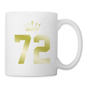 72 Zahl Krone - Tasse - Weiß - Rechts