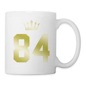 84 Zahl Krone - Tasse - Weiß - Rechts
