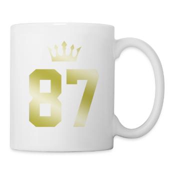 87 Couronne numérique - Mug blanc - blanc - Droite