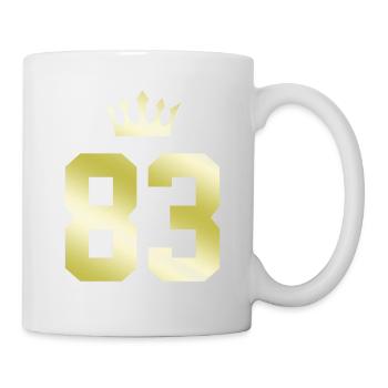 83 Couronne numérique - Mug blanc - blanc - Droite