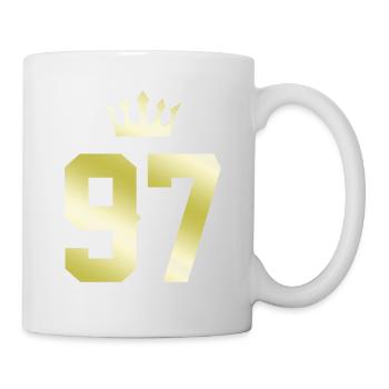 97 Couronne numérique - Mug blanc - blanc - Droite