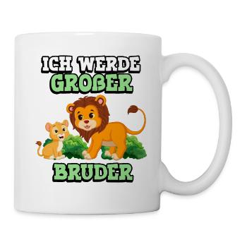 Ich Bin Bereit Für Meinen Kleinen Bruder, Aber - Tasse - Weiß - Rechts