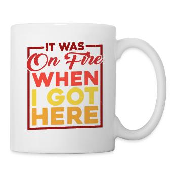 Il était en feu quand je suis arrivé ici 6 - Mug blanc - blanc - Droite