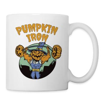 Pumpkin Iron - Halloween pun - Mug - white - Right