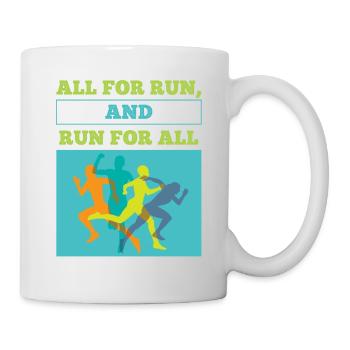 Lustiges Marathon Läufer Laufen Cross Country - Tasse - Weiß - Rechts