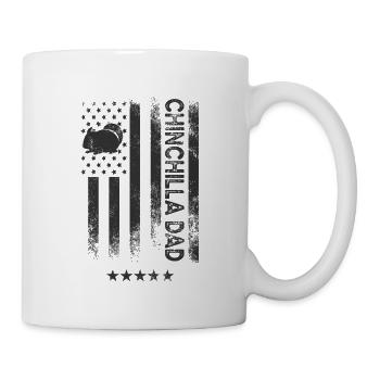 USA American Flag - Chinchilla Dad - Tasse - Weiß - Rechts
