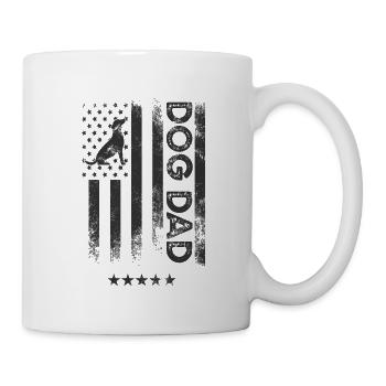 USA American Flag - Hund Dad - Tasse - Weiß - Rechts