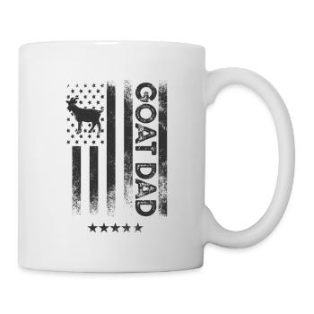 Drapeau américain - Papa de chèvre - Mug blanc - blanc - Droite