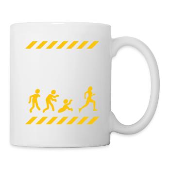 Lustiges Marathon Läufer Laufen Cross Country - Tasse - Weiß - Rechts