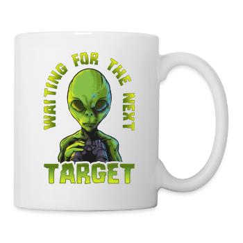 Sorry I dont Speak Human Lustiges Alien und UFO - Tasse - Weiß - Rechts