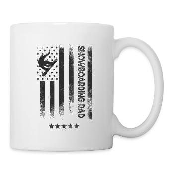 Drapeau américain - Snowboard Dad - Mug blanc - blanc - Droite
