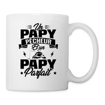 Un papy pêcheur est un papy parfait - Mug blanc - blanc - Droite