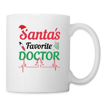Ugly Christmas Santa's doctor - Mug - white - Right