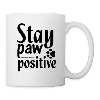 Stay positive paw - Mug - white - Right