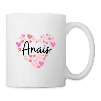 Ich liebe Anais - Herzen für Anais - Tasse - Weiß - Rechts