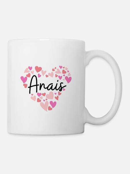 J’aime Anaïs - des cœurs pour Anaïs - Mug blanc - blanc