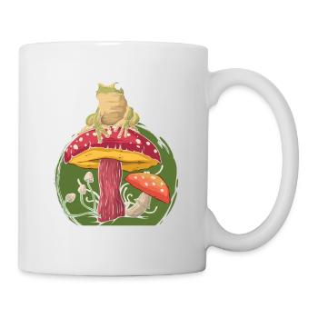 Pilzjagd-frosch-design Für Frosch-liebhaber - Tasse - Weiß - Rechts