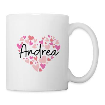 I love Andrea - hearts for Andrea - Mug - white - Right