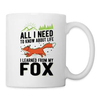 Fuchs Geschenk Rotfuchs - Tasse - Weiß - Rechts