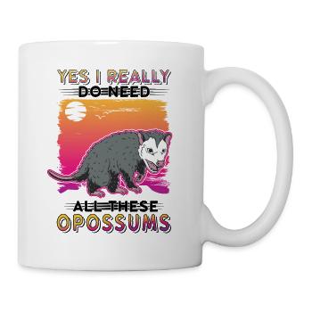 Opossum Geschenk Possum Beutelratte - Tasse - Weiß - Rechts