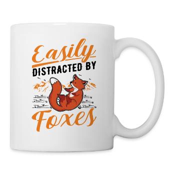 Easily distracted by Foxes Fuchs - Mug - white - Right