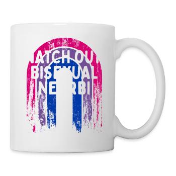 Watch Out Bisexual NearBi Bi LGBTQ Bi Pride LGBT - Tasse - Weiß - Rechts