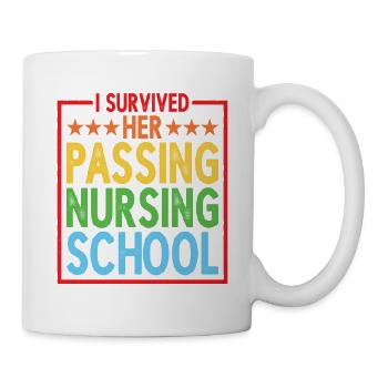 J’ai survécu à son décès à l’école d’infirmières 19 - Mug blanc - blanc - Droite