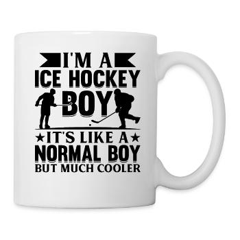 Ice Hockey Player Boys - Ice Hockey Kids Ice Hocke - Tasse - Weiß - Rechts