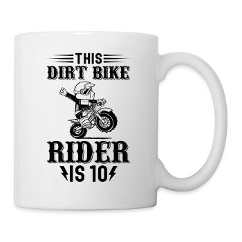 Motocross Dirtbike - Ce pilote de dirt bike est 10 Bi - Mug blanc - blanc - Droite