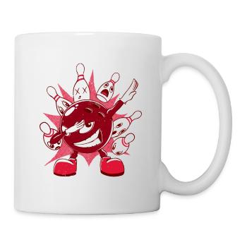 Bowling Cone Cadeau Bowling Ball Bowling Bowling Bowler - Mug blanc - blanc - Droite