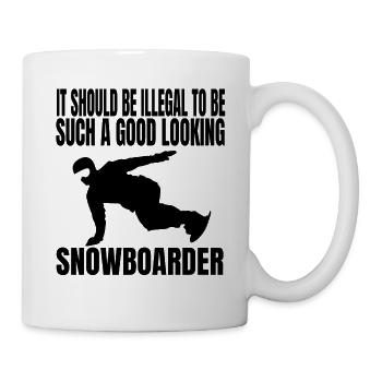 Snowboard Sports d’hiver Slogan Snowboarders - Mug blanc - blanc - Droite