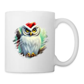 Weiße Schneeeule - Tasse - Weiß - Rechts