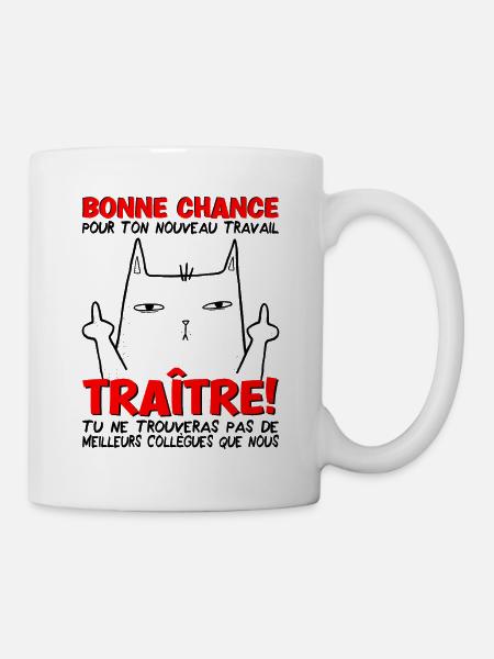 Nouvel emploi bonne chance départ collègue travail - Mug blanc - blanc