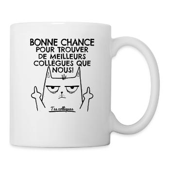 Départ collègue travail nouvel emploi bonne chance - Mug blanc - blanc - Droite