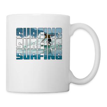 Surfen - Tasse - Weiß - Rechts