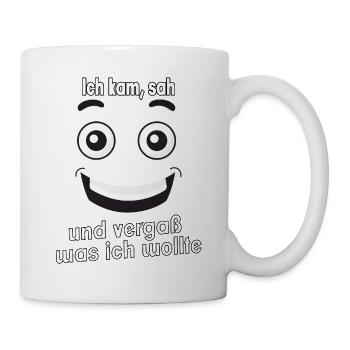 Ich kam, sah und vergaß was ich wollte. - Tasse - Weiß - Rechts