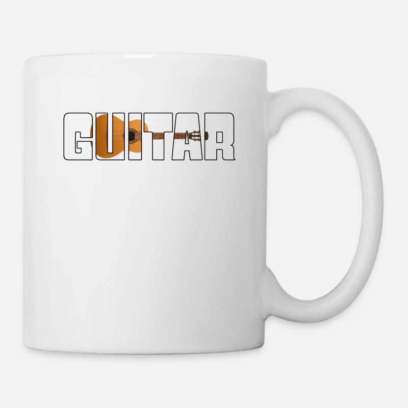 Gitarre - Tasse - Weiß