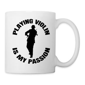 Violon Musique Violoniste Orchestre Violon - Mug blanc - blanc - Droite