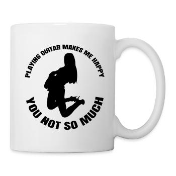 Gitarrist Musik Gitarristin Band Gitarre Musiker - Tasse - Weiß - Rechts