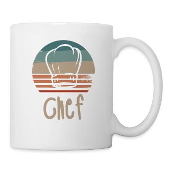 Retro Vintage Classic Chef Cook Cooking - Tasse - Weiß - Rechts