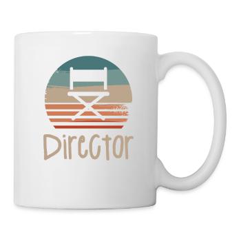 Retro Vintage Classic Director Filmmaking - Tasse - Weiß - Rechts