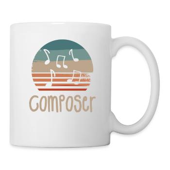 Retro Vintage Classic Composer Music Composing - Mug - white - Right