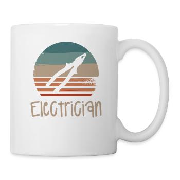 Retro Vintage Classic Electrician Electrical - Tasse - Weiß - Rechts