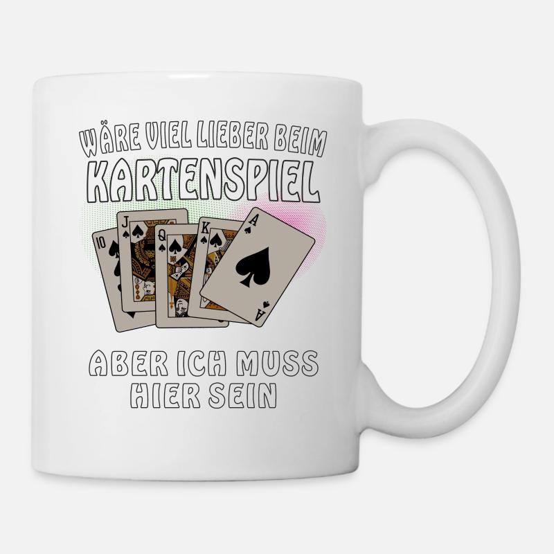 KARTENSPIEL - Tasse - Weiß